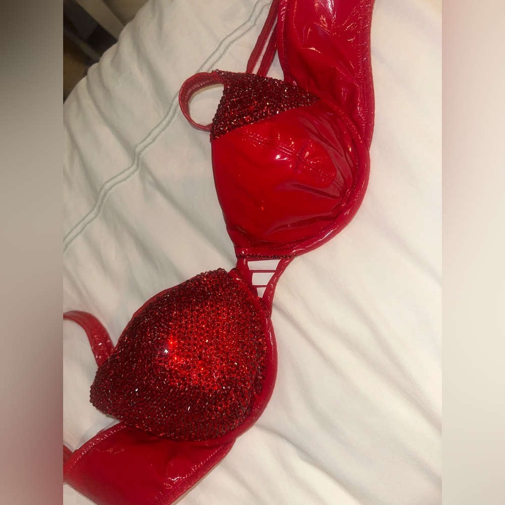 Red Sequin Women's Bra